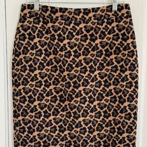 Talbots Petite Leopard Skirt, Size 10